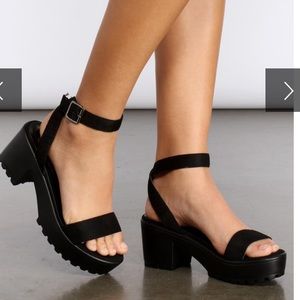 Black Platform Sandals